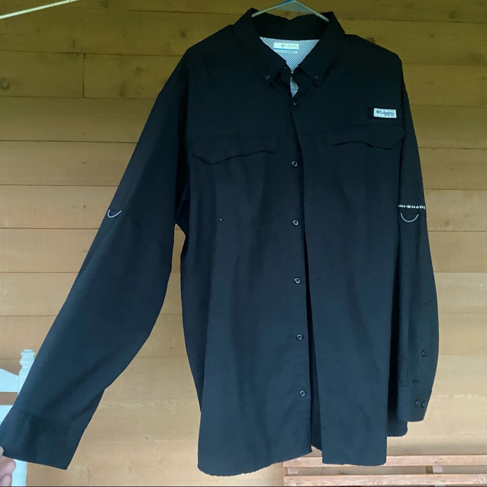 NWOT Men’s COLUMBIA Fishing Shirts XL long BLACK PFG